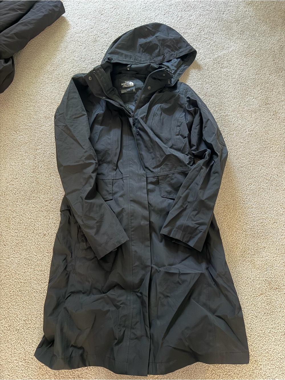 North Face long waterproof coat size M